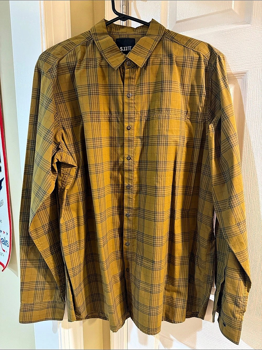 5.11 Tactical Igor Plaid Long Sleeve Shirt Yellow & Brown